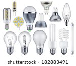 Set Of Different Light Bulbs