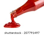 Ketchup Pouring Out Of Bottle