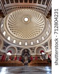 Small photo of MOSTA, MALTA - AUGUST 21, 2017: The dome of the Rotunda of Mosta (Church of the Assumption of Our Lady) is the third largest unsupported dome in the World and was built between 1833 and 1860