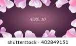 flowers frame. pink petals... | Shutterstock .eps vector #402849151