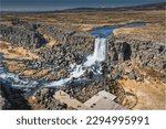 Öxarárfoss waterfall in pigvenllir national park
