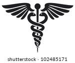 caduceus   medical symbol | Shutterstock .eps vector #102485171