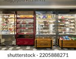 Small photo of HONG KONG - CIRCA DECEMBER, 2019: interior shot of Pret a Manger. Pret a Manger is an international sandwich shop franchise chain based in the United Kingdom.