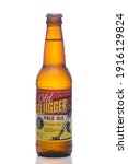 Small photo of IRVINE, CALIFORNIA - MARCH 5, 2019: A bottle of Old Slugger Pale Ale, brewed by the Cooperstown Brewing Company, in Queensbury, New York.