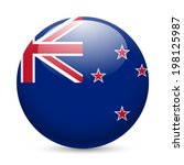 Flag Of New Zealand As Round...