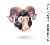 raster version. black ram head... | Shutterstock . vector #2165397441