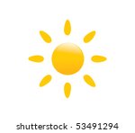 vector sun isolated on white... | Shutterstock .eps vector #53491294