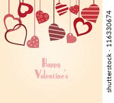 vintage vector valentine's... | Shutterstock .eps vector #116330674