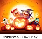 halloween celebration fun party.... | Shutterstock .eps vector #1169344561