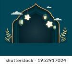 paper graphic of islamic... | Shutterstock . vector #1952917024