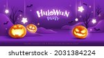 happy halloween. group of 3d... | Shutterstock .eps vector #2031384224