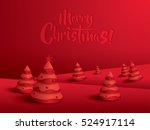 merry christmas landscape.... | Shutterstock .eps vector #524917114