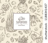 background with super food ... | Shutterstock .eps vector #1188341437