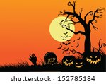 halloween greeting card... | Shutterstock .eps vector #152785184