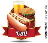 Barbecue Hot Dog And Burger...