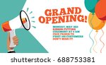 grand opening flyer  marketing... | Shutterstock .eps vector #688753381