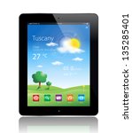 this image represents a tablet... | Shutterstock .eps vector #135285401