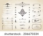 this image is a set of  vintage ... | Shutterstock .eps vector #206670334
