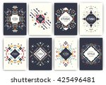 set of geometric abstract... | Shutterstock .eps vector #425496481