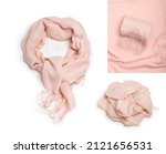 warm cashmere scarf isolated on ... | Shutterstock . vector #2121656531