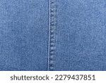 Blue Jeans texture with seams, jeans fabric texture background