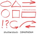set of vector simple design... | Shutterstock .eps vector #184696064