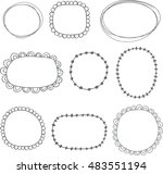 collection of sketched frames   ... | Shutterstock .eps vector #483551194