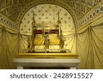 Small photo of VEZELAY, SPAIN - JUNE 5, 2023: Crypt of Basilica Ste Madeleine of Vezelay - France, Burgundy, UNESCO World Heritage Site