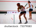 Small photo of B.JALIL, MALAYSIA - MARCH 17: Rachael Grinham (Australia) plays Low Wee Wern (Malaysia) at the CIMB KL Open Squash Championship 2011 at the National Squash Centre on March 17, 2011 in B.Jalil, Malaysia.