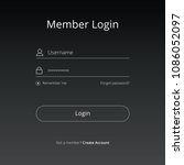member login template. for... | Shutterstock .eps vector #1086052097