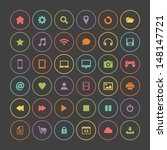 set of colorful round icons ... | Shutterstock .eps vector #148147721