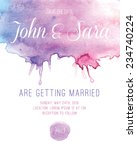 watercolor wedding invitation... | Shutterstock .eps vector #234740224