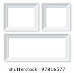 set of white photo frames | Shutterstock . vector #97816577