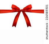 gift silk bow of red ribbon... | Shutterstock . vector #226585501