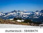 Snow Covered Mountains In The...