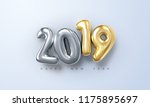 happy new 2019 year. holiday... | Shutterstock .eps vector #1175895697