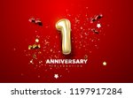 first anniversary celebration.... | Shutterstock .eps vector #1197917284