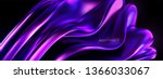 violet melted shape. vector 3d... | Shutterstock .eps vector #1366033067