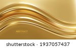 golden wave. curvy gold stripes.... | Shutterstock .eps vector #1937057437