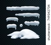 Vector Set Of Snow Caps ...