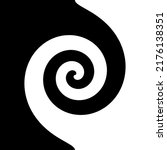 Abstract Black And White Spiral ...