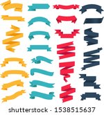 colorful web ribbon big set... | Shutterstock .eps vector #1538515637