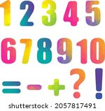 color numbers isolated white... | Shutterstock .eps vector #2057817491