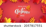 sale autumn poster with... | Shutterstock .eps vector #2057817551