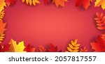 autumn poster with lettering... | Shutterstock .eps vector #2057817557