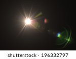 digital lens flare in black bacground horizontal frame