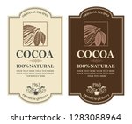 collection of labels with cocoa ... | Shutterstock .eps vector #1283088964
