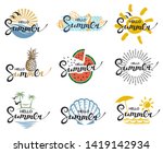 emblems collection of hello... | Shutterstock .eps vector #1419142934