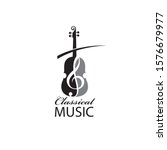 Abstract Emblem Of Violin And...