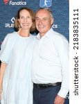 Small photo of LOS ANGELES - JUL 18: Rob Manfred, wife at the MLBPA x Fanatics "Players Party" at City Market Social House on July 18, 2022 in Los Angeles, CA